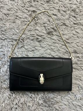 Bulgari Serpenti Wallet on Chain Black